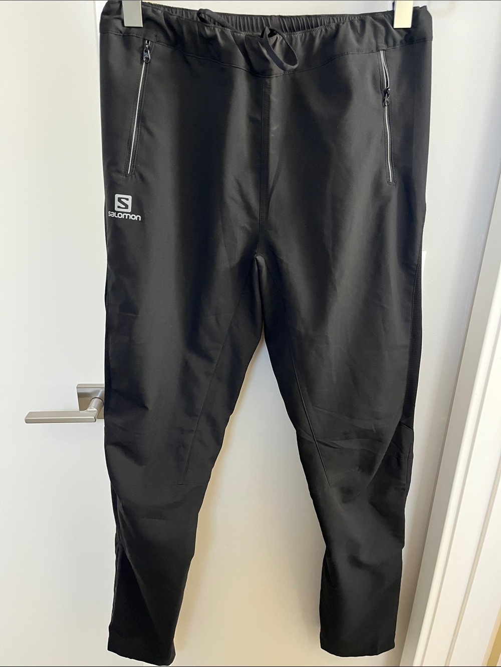 Salomon Black Performance Track Pants with Zipped Pockets
